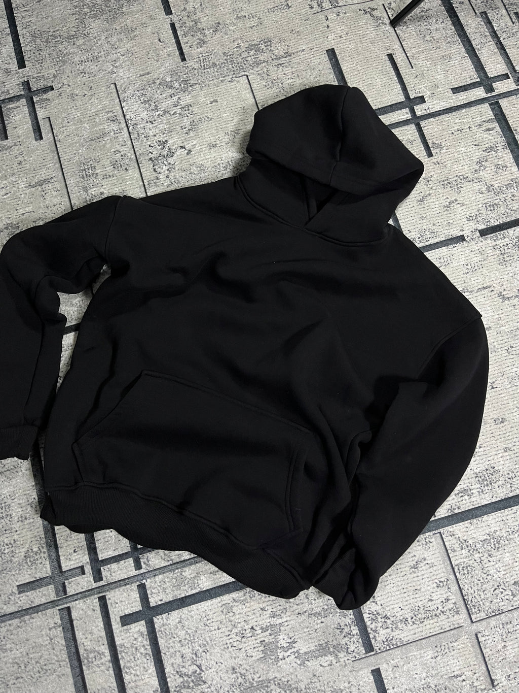 THUNDER —  Pusula Baskılı Siyah Hoodie