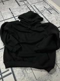 SILENCE IS LUXURY — Siyah Grafik Hoodie